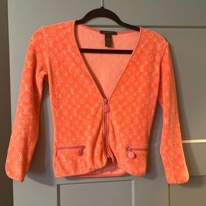 Louis Vuitton velour cardigan